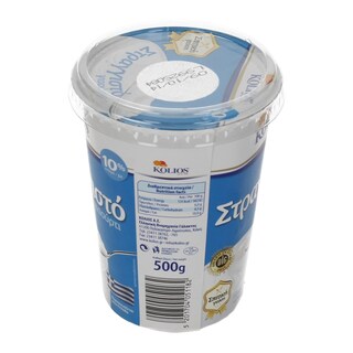 ΚΟΛΙΟΣ | ΓΙΑΟΥΡΤΙ ΛΕΥΚΟ ΣΤΡΑΓΓΙΣΤΟ 500 GR