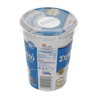 ΚΟΛΙΟΣ | ΓΙΑΟΥΡΤΙ ΛΕΥΚΟ ΣΤΡΑΓΓΙΣΤΟ 500 GR