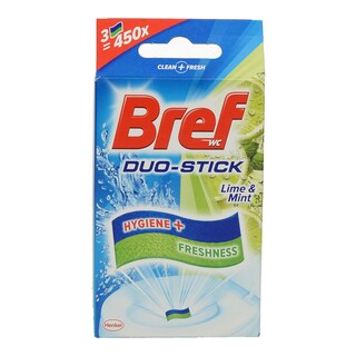 BREF | GEL KAΘΑΡΙΣΜΟΥ WC ΧΩΡΙΣ ΘΗΚΗ DUO STICK LIME AND MINT 27 GR