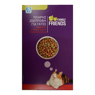 FAMILY FRIENDS | ΞΗΡΑ ΤΡΟΦΗ ΓΑΤΑΣ ΒΟΔΙΝΟ,ΚΑΡΟΤΑ ΚΑΙ ΠΡΑΣΙΝΑ ΛΑΧΑΝΙΚΑ 400 GR