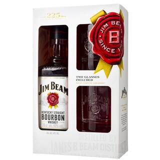 JIM BEAM | Ουίσκι Bourbon 700ml + Ποτήρια Δώρο