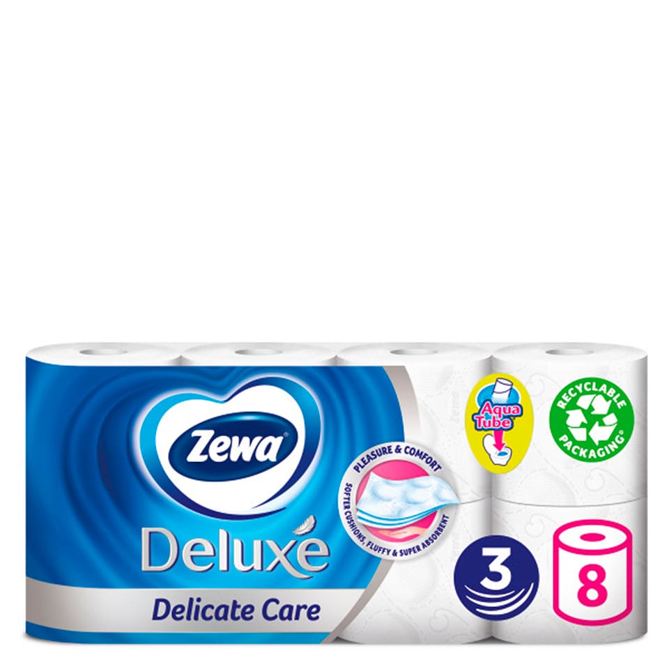 Χαρτί Υγείας Delicate Care 3 Φύλλα 8 Τεμάχια