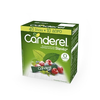 CANDEREL | CANDEREL STEVIA STICKS 40+10ΔΩΡ.Χ2G