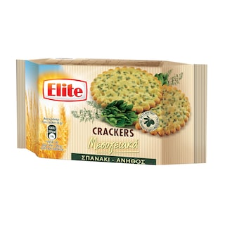 ELITE | Κράκερς Μεσογειακά Σπανάκι & Άνηθος 105g