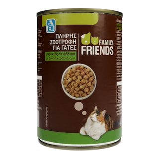 FAMILY FRIENDS | Γατοτροφή Αρνί & Βοδινή Καρδιά 400g