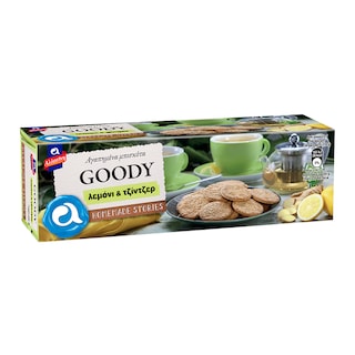 ΑΛΛΑΤΙΝΗ | GOODY | Μπισκότα Λεμόνι & Τζίντζερ 185g