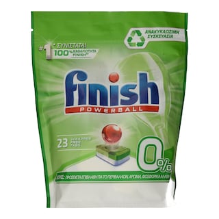 FINISH | ALL IN 1 | Ταμπλέτες Πλυντηρίου Πιάτων 0% 23 Τεμάχια