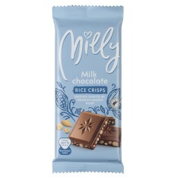 MILLY | Σοκολάτα Γάλακτος με Κόκκους Ρυζιού 100g