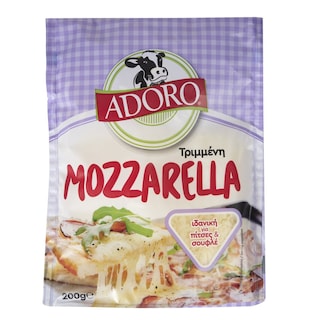 ADORO | Τριμμένο Τυρί Adoro Mozzarella 200g