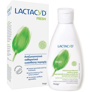 LACTACYD | Gel Καθαρισμού Ευαίσθητης Περιοχής Fresh 200ml + Μαντηλάκια +ΜΑΝΤΗΛΑΚΙΑ ΔΩΡΟ
