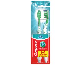 COLGATE | MAX WHITE | Οδοντόβουρτσα Max White Μέτρια 2 Τεμάχια 1+1 Δώρο