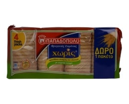 ΠΑΠΑΔΟΠΟΥΛΟΥ | ΦΡΥΓΑΝΙΕΣ ΣΙΤΟΥ 4 Χ 127,5 GR ΠΡΟΣΦΟΡΑ ΤΟ 1 ΠΑΚΕΤΟ ΔΩΡΟ