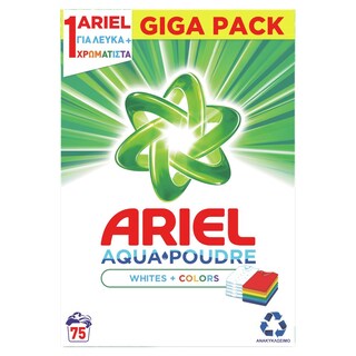 ARIEL | Σκόνη Πλυντηρίου Ρούχων White & Color 75 Μεζούρες