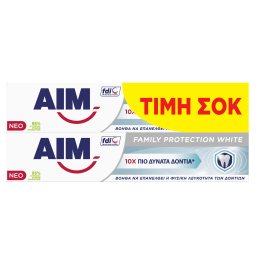 AIM | AIM TOOTHPAST.FAM.PROT.WHITE  2Χ75ML