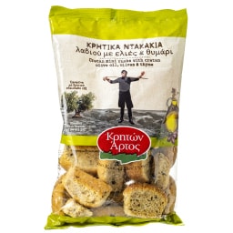 ΚΡΗΤΩΝ ΑΡΤΟΣ | MINI RUSKS OLIVE OIL THYME 300GR