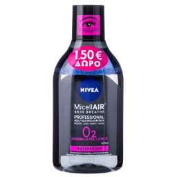 NIVEA | Νερό Καθαρισμού Προσώπου Micellair Skin Breath Professional 400ml Έκπτωση 1.5Ε