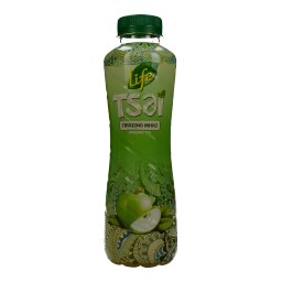 LIFE | ICE TEA ΠΡΑΣΙΝΟ ΤΣΑΪ ΚΑΙ ΠΡΑΣΙΝΟ ΜΗΛΟ ΦΙΑΛΗ 500 ML