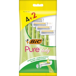 BIC | PURE 3 LADY | ΞΥΡΙΣΤΙΚΗ ΜΗΧΑΝΗ ΜΙΑΣ ΧΡΗΣΗΣ ΜΕ 3 ΛΕΠΙΔΕΣ 4 ΤΕΜ