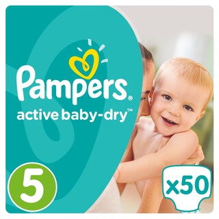 PAMPERS | PAMPERS ACT.BABYDRY N5 50T JUMBO ACTIVE BABY DRY NΟΥΜΕΡΟ 5 (11-18KG) 50 TEM