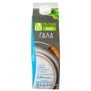 ΑΒ THINK BIO | Γάλα Υψηλής Παστερίωσης Βιολογικό 3,8% Λιπαρά 1 lt