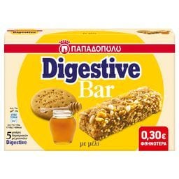 ΠΑΠΑΔΟΠΟΥΛΟΥ | DIGESTIVE | Μπάρες Δημητριακών Digestive Μέλι 5x28gr Έκπτωση 0.30Ε 140 ΓΡ -0,30Ε