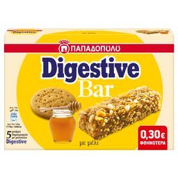 ΠΑΠΑΔΟΠΟΥΛΟΥ | DIGESTIVE | Μπάρες Δημητριακών Digestive Μέλι 5x28gr Έκπτωση 0.30Ε 140 ΓΡ -0,30Ε