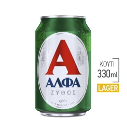 ΑΛΦΑ | Beer Lager Can 330ml