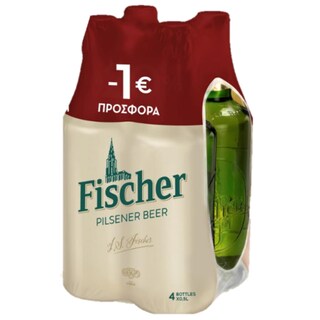 FISCHER | Μπύρα Pilsner Φιάλη 4x500ml Έκπτωση 1Ε