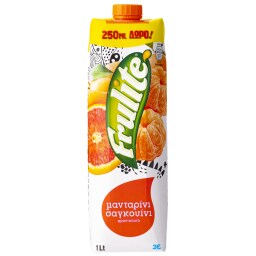 FRULITE | FRULITE JUICE BLOOD/ORANGE 1LT Μανταρίνι Σαγκουίνι 1lt 250ml Δώρο