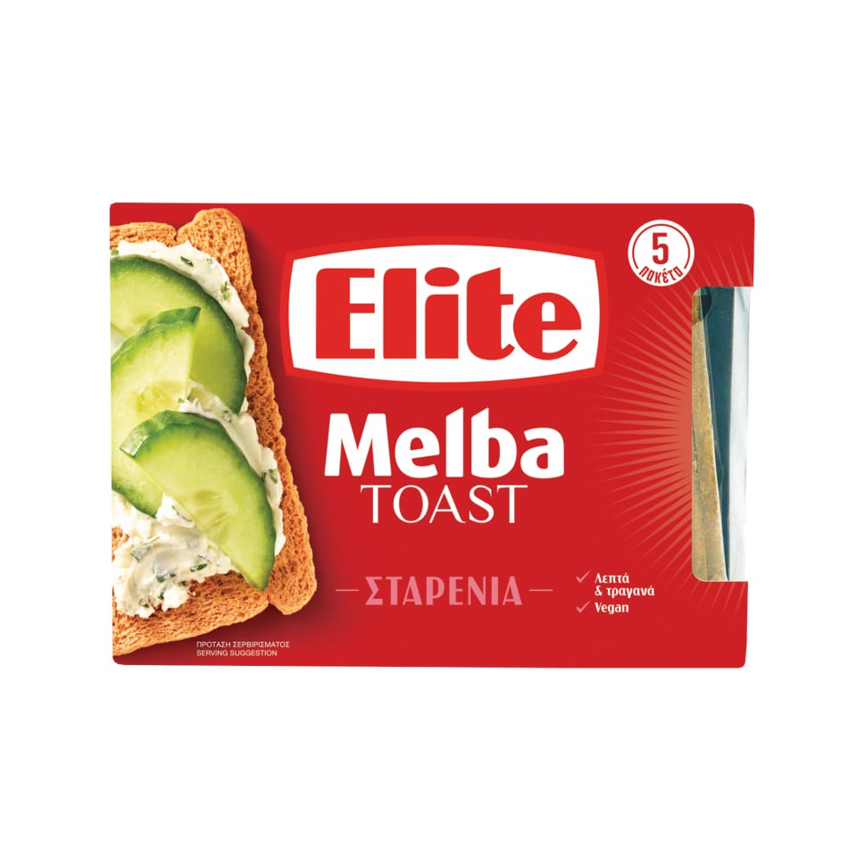 ELITE Φρυγανιές Σταρένιες Melba Toast 100g