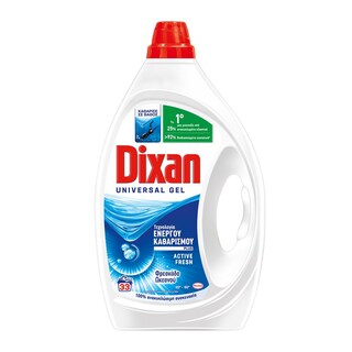 DIXAN | Υγρό Πλυντηρίου Ρούχων Φρεσκάδα Ωκεανού 33 Μεζούρες