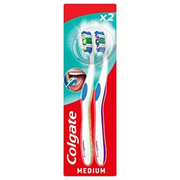 COLGATE | Οδοντόβουρτσα 360 Μέτρια 2 Τεμάχια 1+1 Δώρο