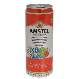 AMSTEL | RADLER | ΜΠYΡΑ GUARANA ΚΑΙ LIME ΚΟΥΤΙ 330 ML