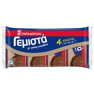 ΠΑΠΑΔΟΠΟΥΛΟΥ | Μπισκότα Γεμιστά Σοκολάτα 4x58g