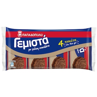 ΠΑΠΑΔΟΠΟΥΛΟΥ | Μπισκότα Γεμιστά Σοκολάτα 4x58g