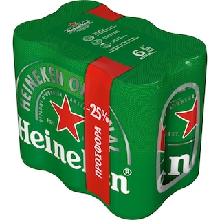 HEINEKEN | Μπύρα Lager Κουτί 6x330ml Έκπτωση 25%