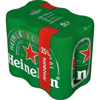 HEINEKEN | Μπύρα Lager Κουτί 6x330ml Έκπτωση 25%