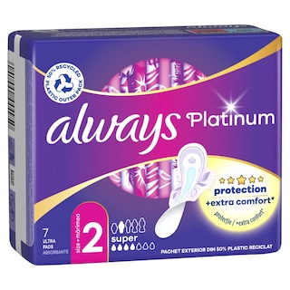 ALWAYS | Σερβιέτες Platinum Ultra Super Plus Μεγεθος 2 7 Τεμάχια