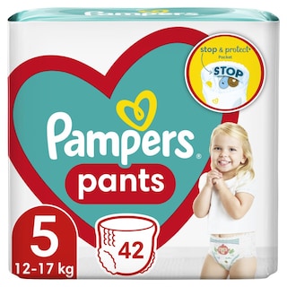 PAMPERS | Πάνες Βρακάκι Μωρού Pants Νο5 12-17kg Maxi Pack 42 Τεμάχια