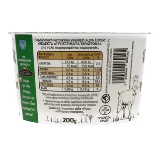 ΑΓΡΟΚΤΗΜΑΤΑ ΚΙΘΑΙΡΩΝΑ | Γιαούρτι Κατσικίσιο Παραδοσιακό 4,5% Λιπαρά 200 gr