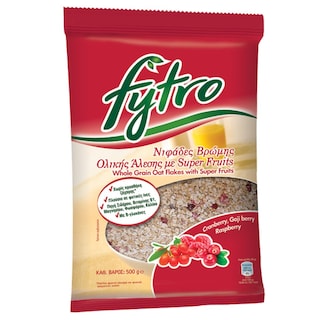 FYTRO | Νιφάδες Βρώμης Ολικής Άλεσης Super Fruits 500gr