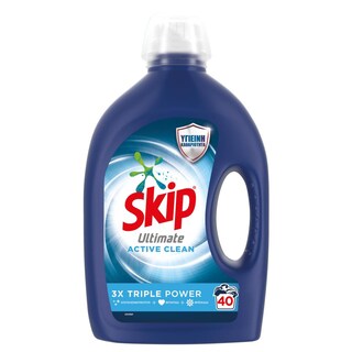 SKIP | Υγρό Πλυντηρίου Ρούχων Ultimate Active Clean 40 Μεζούρες