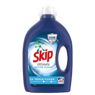 SKIP | Υγρό Πλυντηρίου Ρούχων Ultimate Active Clean 40 Μεζούρες