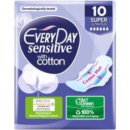 EVERY DAY | Σερβιέτες Sensitive Super Ultra Plus 10 Τεμάχια