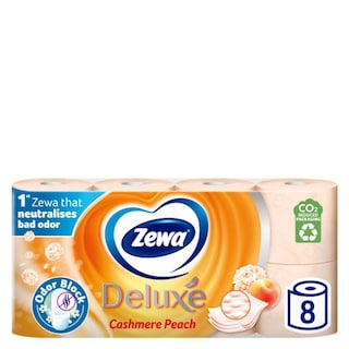 ZEWA | Χαρτί Υγείας Cashmere Peach 3 Φύλλα 8 Τεμάχια