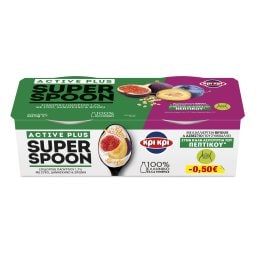 Επιδόρπιο Γιαουρτιού Super Spoon Σύκο Δαμάσκηνο 2x170g Έκπτωση 0.50Ε