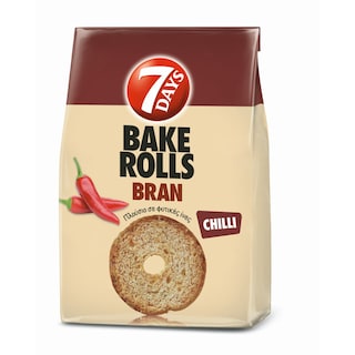 7DAYS | Σνακ Bake Rolls Bran Τσίλι 150g