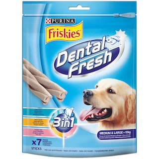 FRISKIES | DENTAL FRESH | ΣΚΥΛΟΤΡΟΦΗ ΓΙΑ ΜΕΣΑΙΟΥΣ ΚΑΙ ΜΕΓΑΛΟΣΩΜΟΥΣ ΣΚΥΛΟΥΣ 180 GR