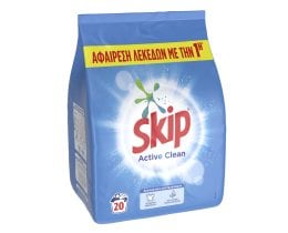 SKIP | Σκόνη Πλυντηρίου Ρούχων Active Clean 20 Μεζούρες