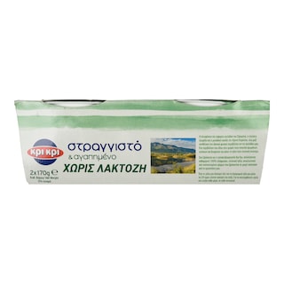 ΚΡΙ ΚΡΙ | Γιαούρτι Στραγγιστό 0% Χωρίς Λακτόζη 2x170g